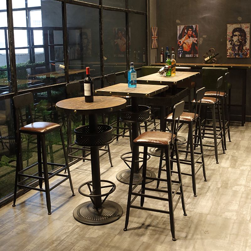 Modern Bar Table Set 1/2/5 Pieces Solid Wood Rectangle Bistro Set for Indoor