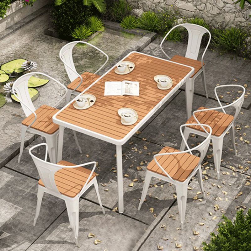 Modern Reclaimed Wood Dining Table Set 1/5/7 Pieces Dining Set for Home Use