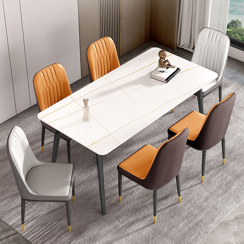 Contemporary 1/4/5/7 Pieces Dining Table and Chairs Rectangle Dining Table Set