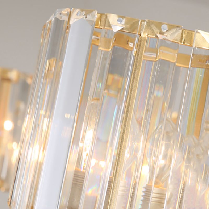 Modern Style Cylinder Shape Hanging Lights Crystal Hanging Light Fixtures