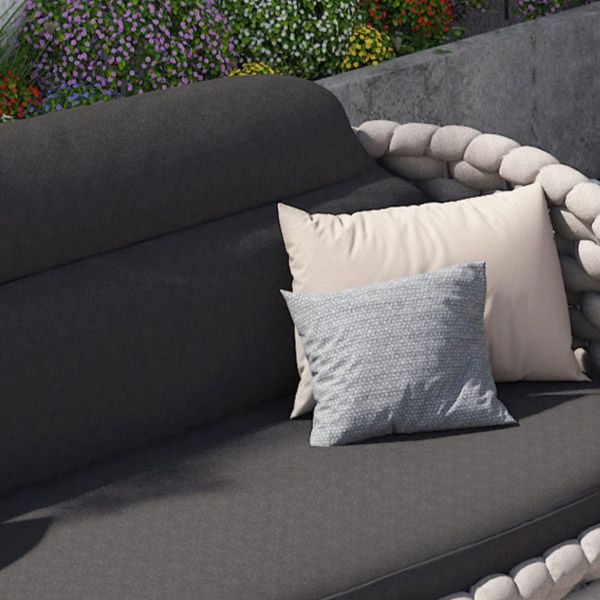 Metal Outdoor Patio Fade Resistant Sofa Patio Sofa with Cushions