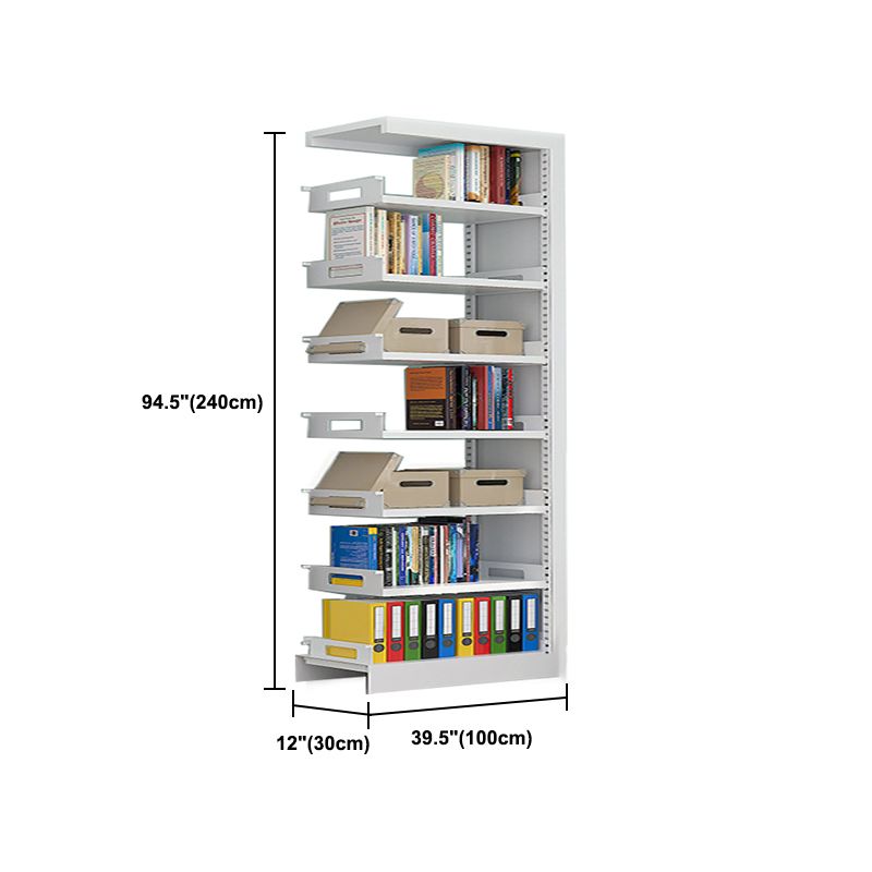 Rectangle Etagere Bookshelf Modern Metal Open Bookcase with Shelves