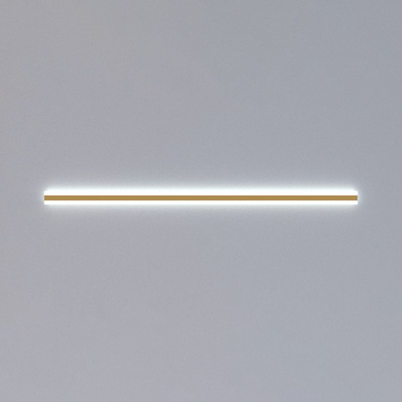 Forma lineal Luz de pared de metal Estilo moderno 1 Luz de montaje de pared de luz en oro