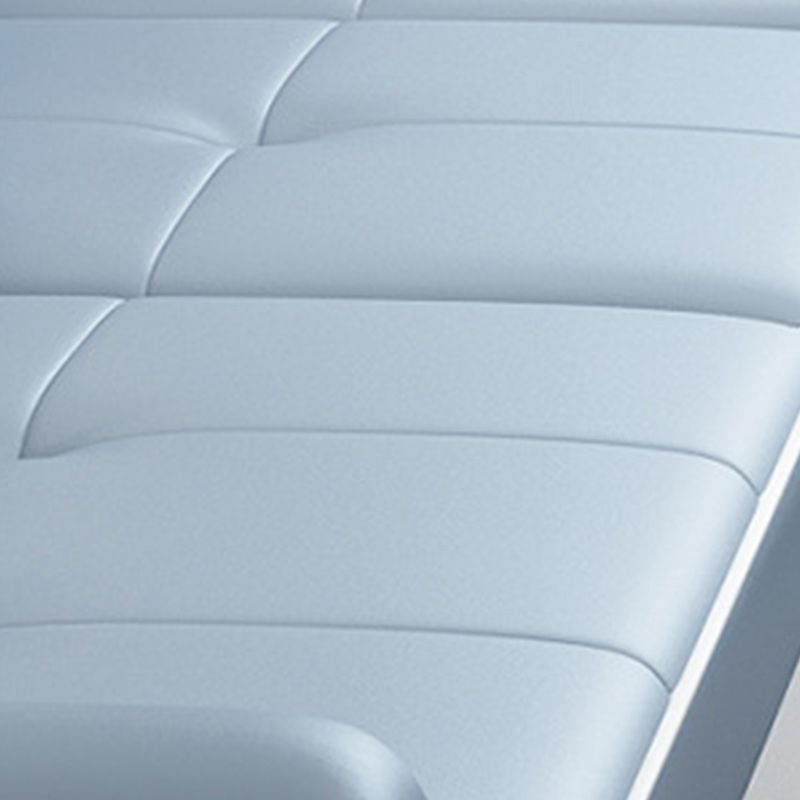 57" Wide Scandinavian Sectional Sofa Reversible Leather Sectional