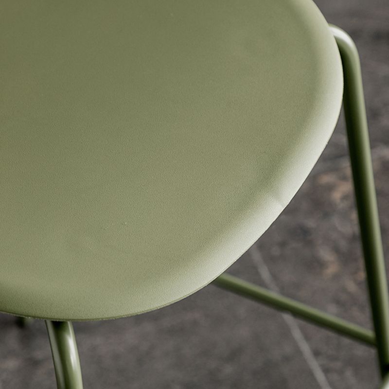 Scandinavian Milk Tea Shop Metal Bar Stool Matte Finish Footrest Stool