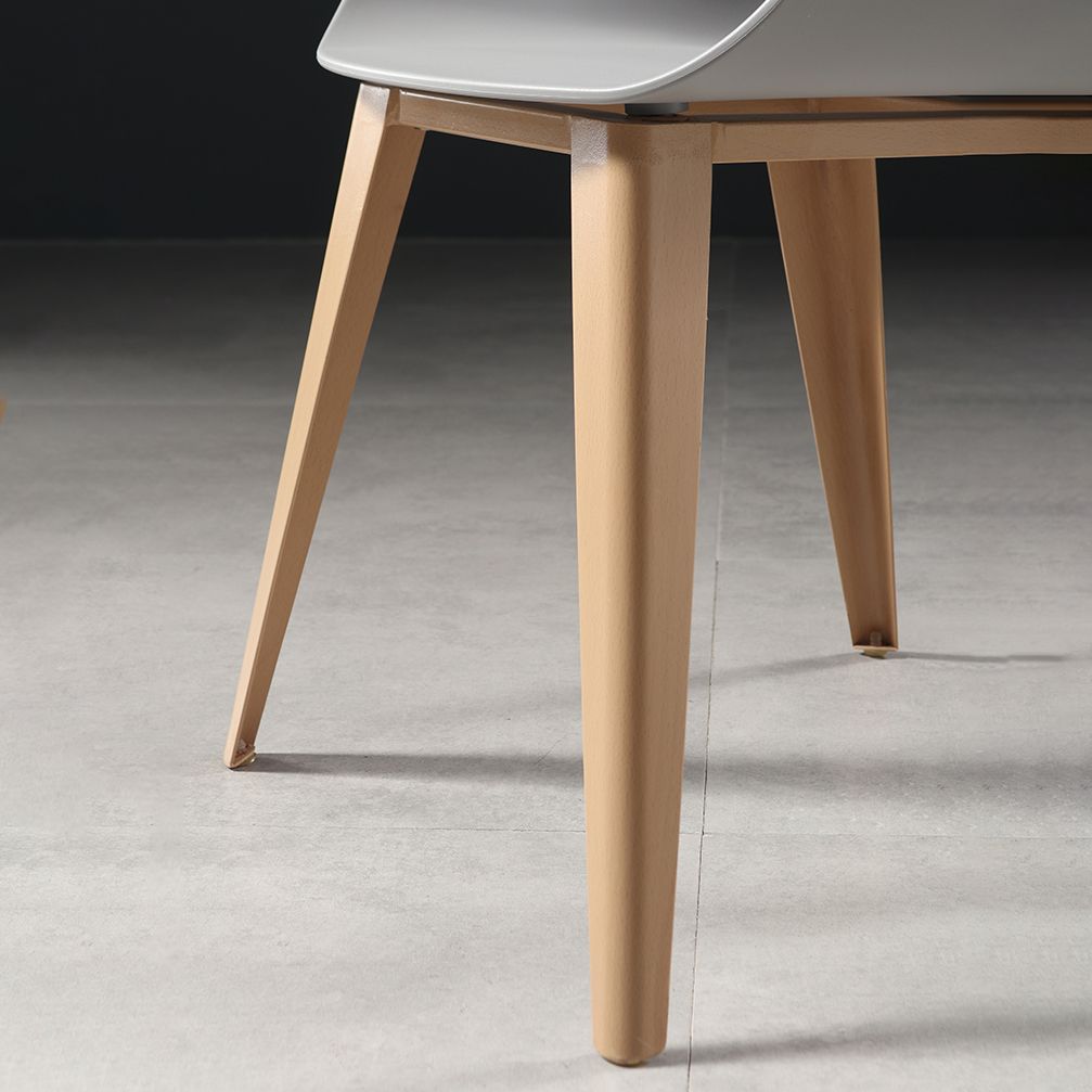 Silla moderna con respaldo abierto, sillones de comedor con patas de metal para cocina
