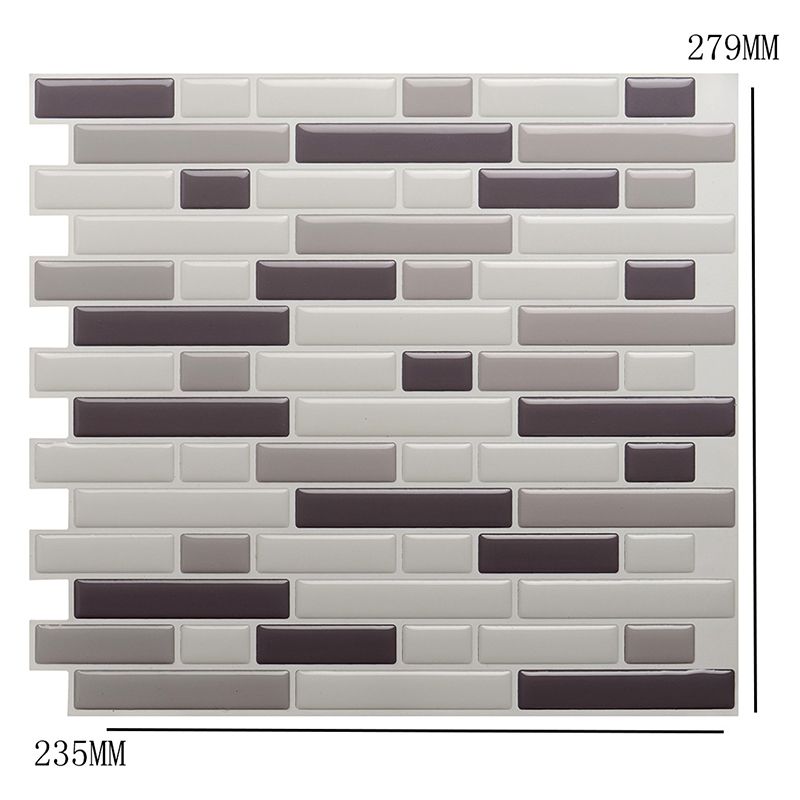 Peel and Stick Brickwork Wallpapers 11' x 9.4" Rustic Wall Decor for Kitchen, Grey
