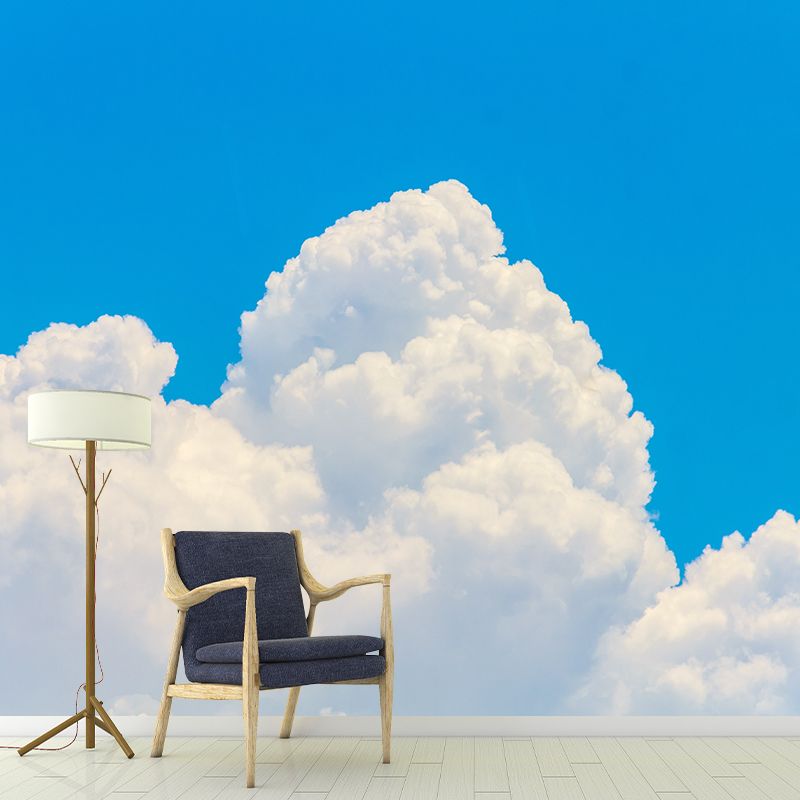 Bule Sky Landscape Removable Wall Mural for Gust Room, Moisture Resistant