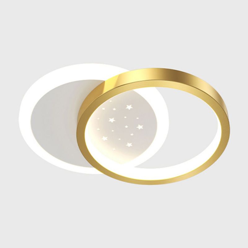 Simple LED Ceiling Light Fixture Metal Flush Mount Entry Light