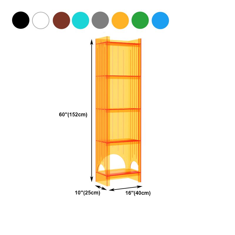 Acrylic Closed Back Storage Bookshelf Nordic Home Office Standard Bookcase