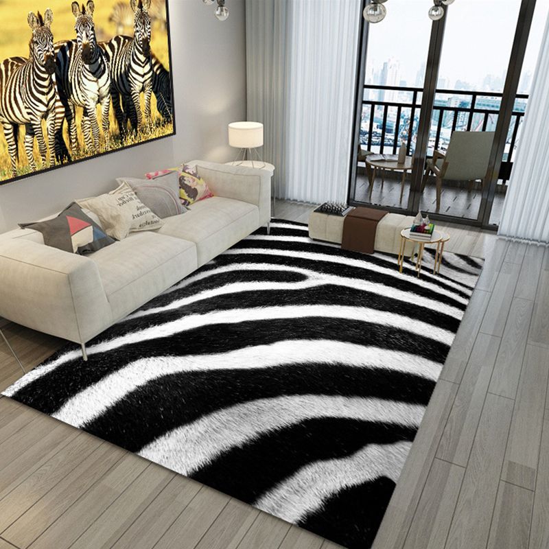 Trendy Parlor Rug Multi Colored Animal Skin Printed Area Carpet Anti-Slip Easy Care Indoor Rug