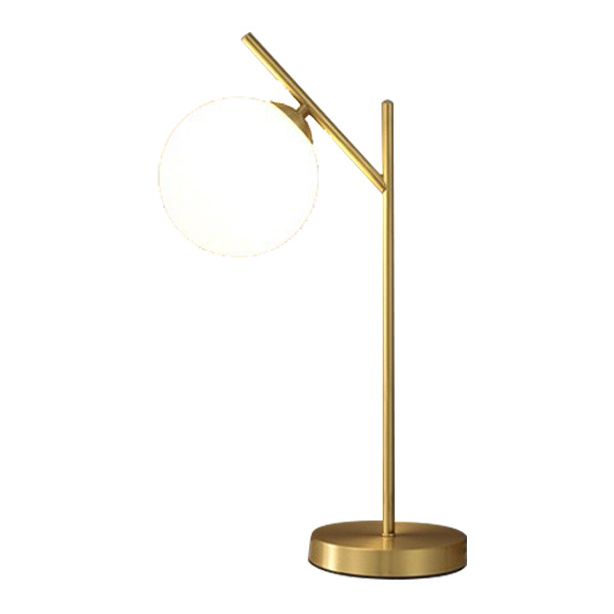 Glass Round Night Table Lamp Minimalist Style Table Light for Bedroom