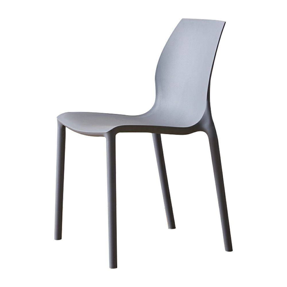 Contemporary Plastic Dining Side Chair Stackable Side Chair Set for Dining Room