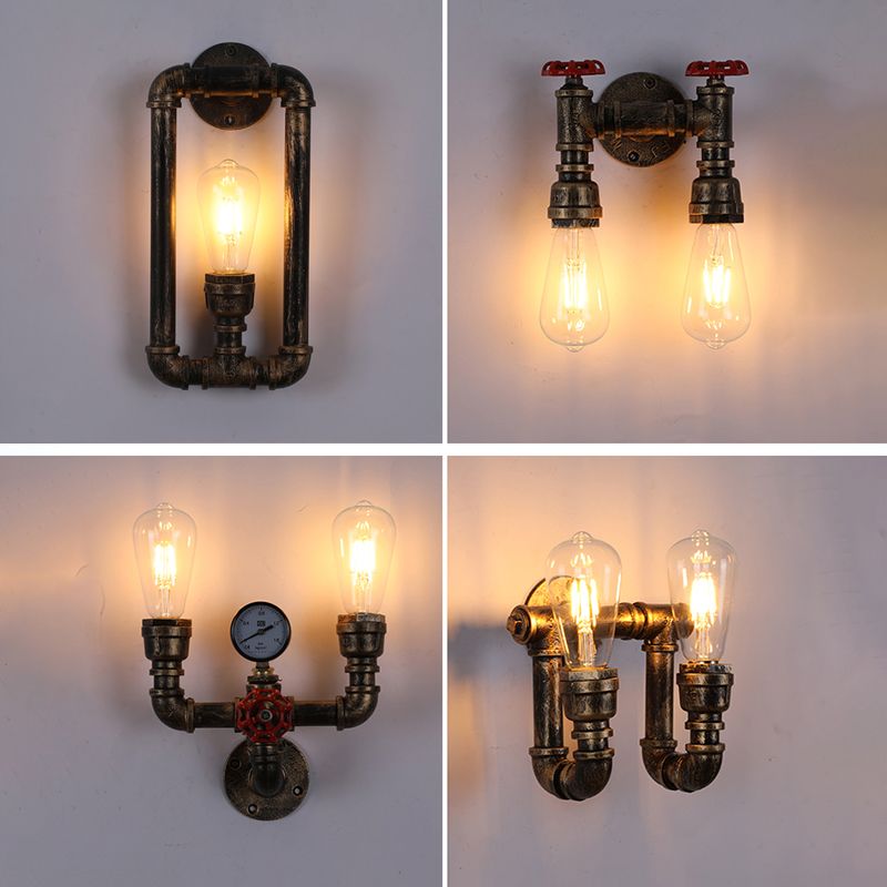 Industrielle Leitungsschatten-Wandmontage licht schmiedeeiseisernder Wandleuchte für Bar