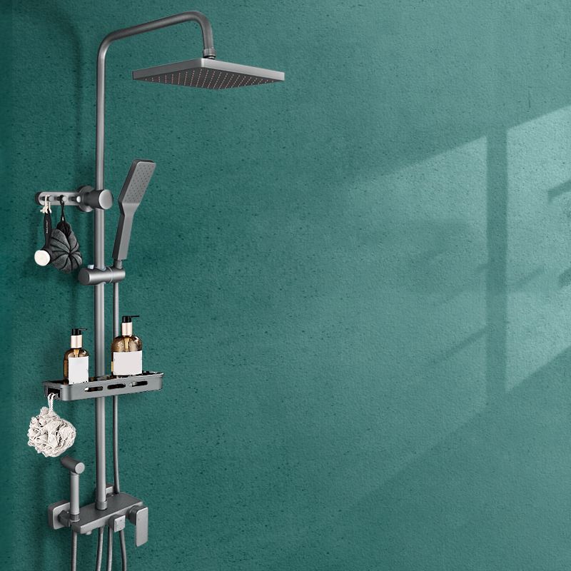 Shower System Square Adjustable Spray Pattern Massage Jet Shower System