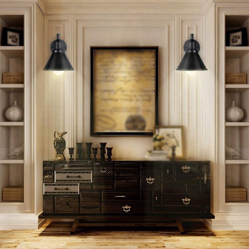 Industrial Style Vanity Light Cone Shape Scalable Vanity Lamp for Shower Room