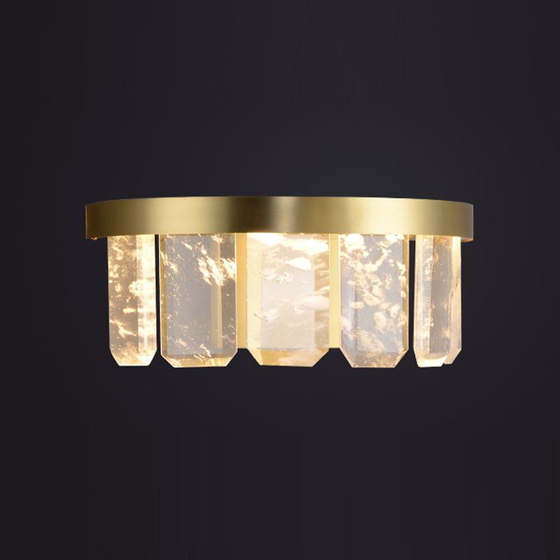 Modern Style Wall Light Crystal 1 Light Sconces in Transparent for Bedroom