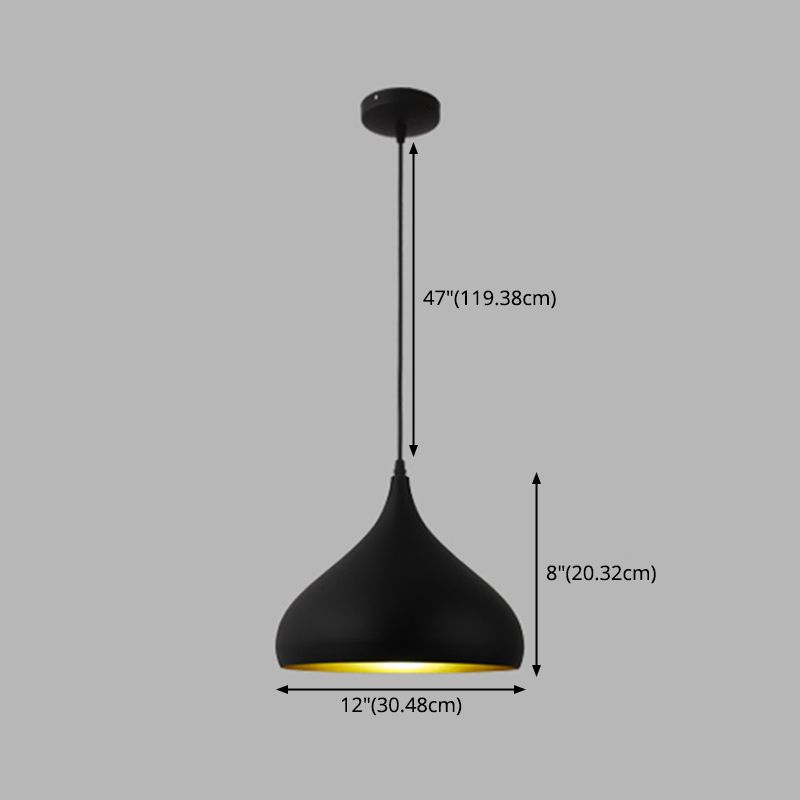 Kit de luz colgante de metal restaurante industrial sombreado en blanco lámpara colgante