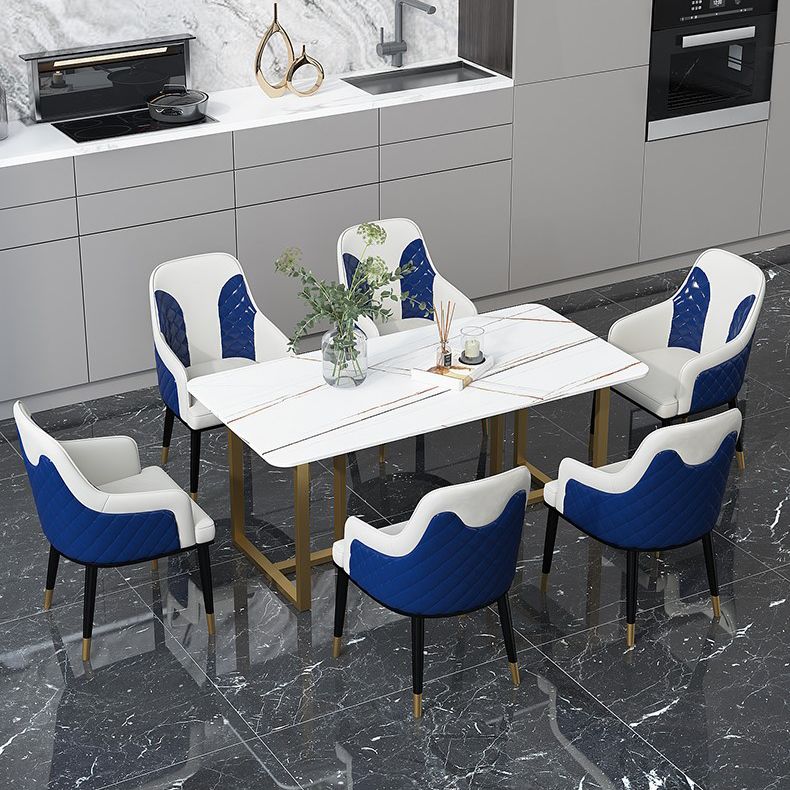 Mesa de comedor de rectángulo de lujo tradicional mesa de doble pedestal