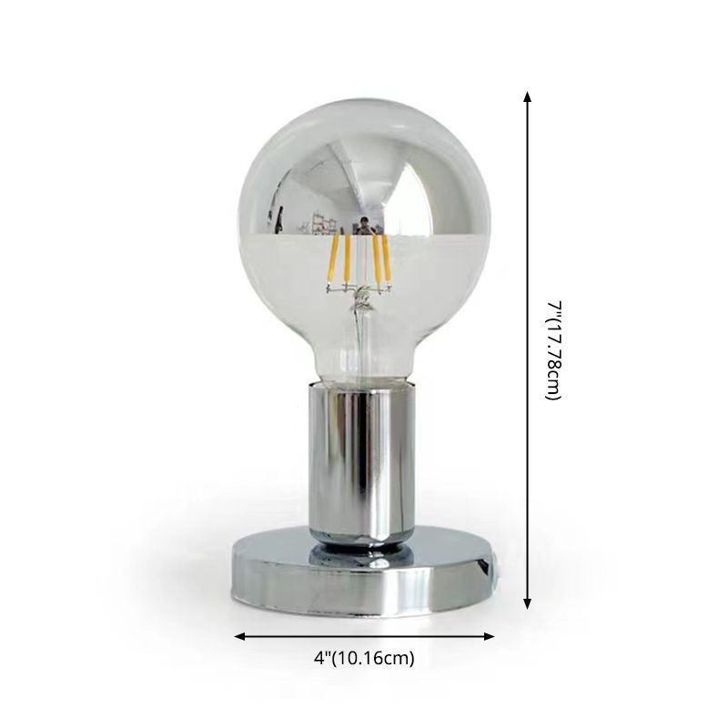 Comodino in metallo d'argento luce creativa Nordic 1 tavolo da tavolo per camera da letto