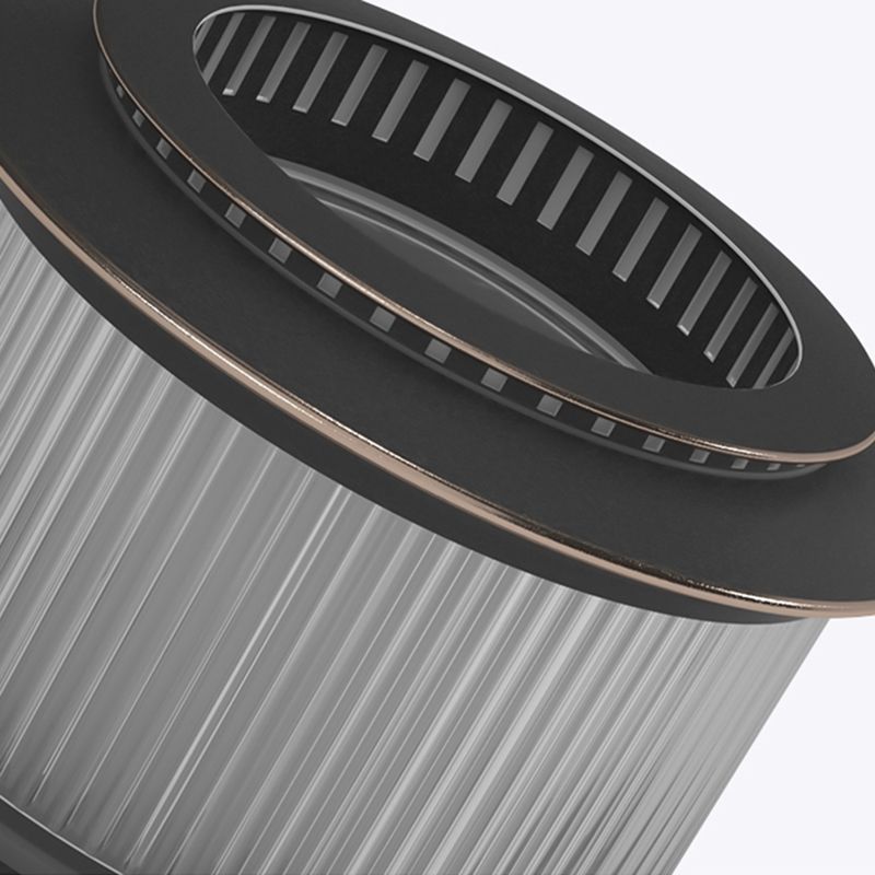 Drum Shape Solar Pillar Lamp Modern Waterproof Outdoor Lights