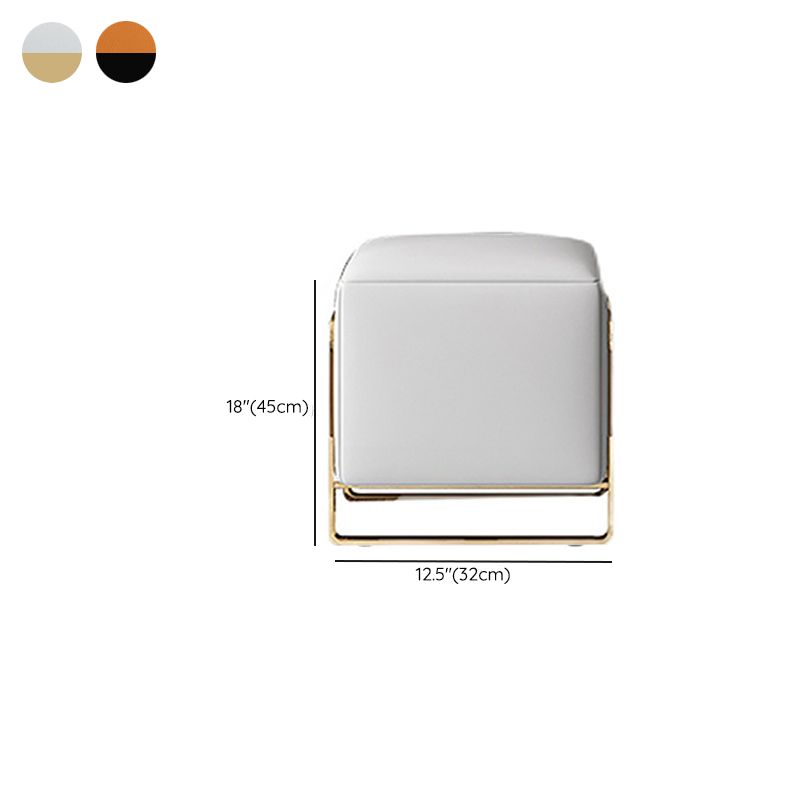 Faux Leather Vanity Table Set 28.7" H Glam 2 Drawers Vanity Makeup Table