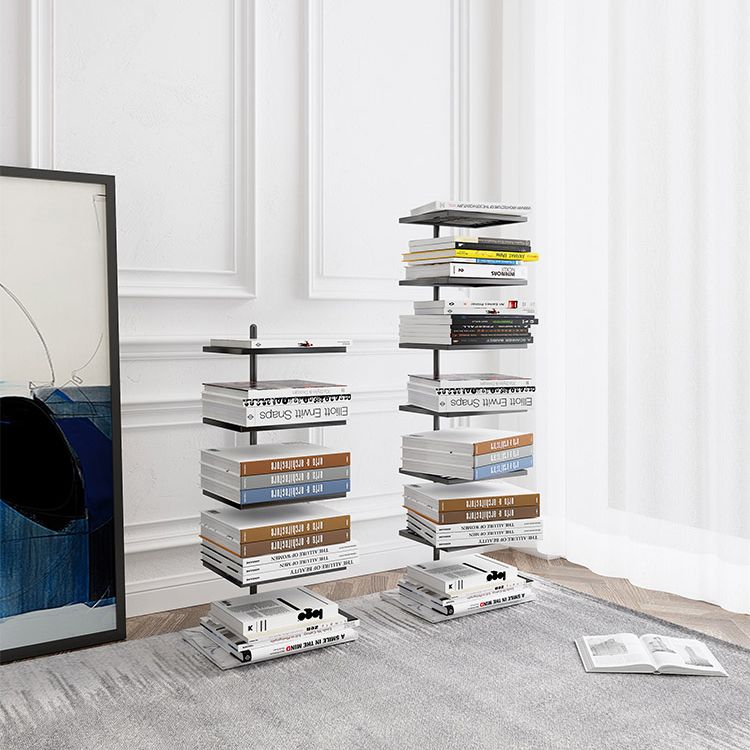 Contemporary Style Bookshelf Invisible Open Back Bookcase for Home and Office