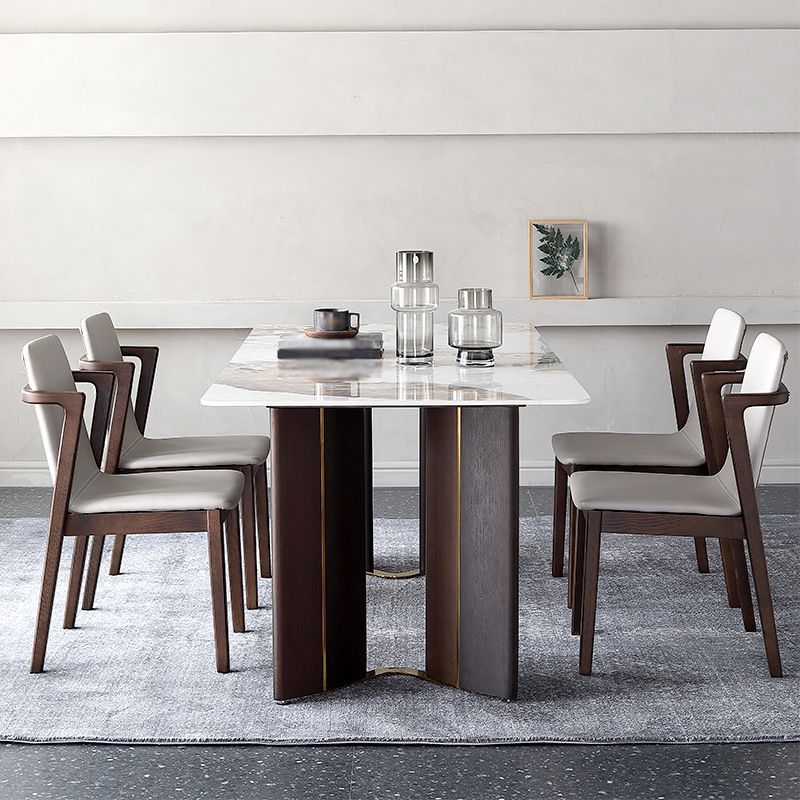 Designer Style Sintered Stone Dining Set Rectangle 1/2/5/7 Pieces Dining Table Set