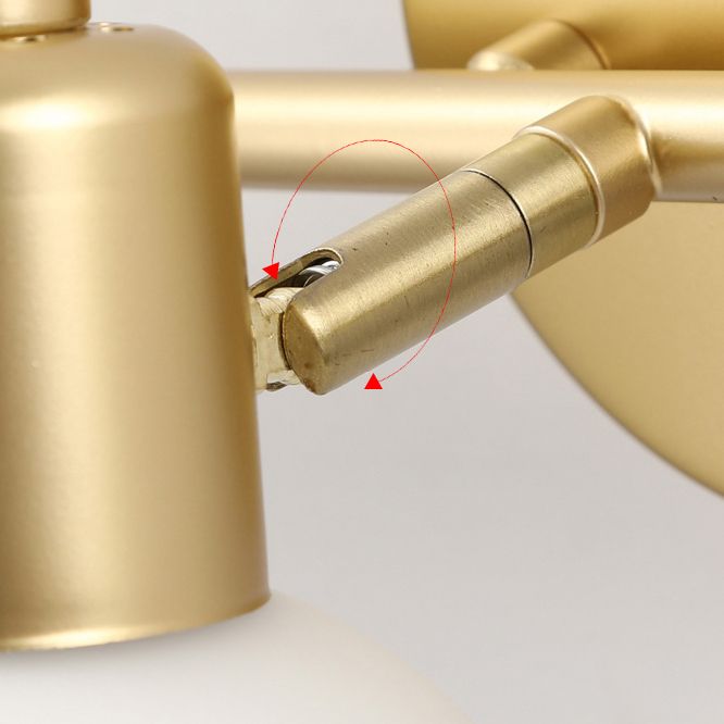 1 / 2 / 3 - Light Wall Sconce Adjustable Iron & Glass Post Modern Wall Lighting in Gold