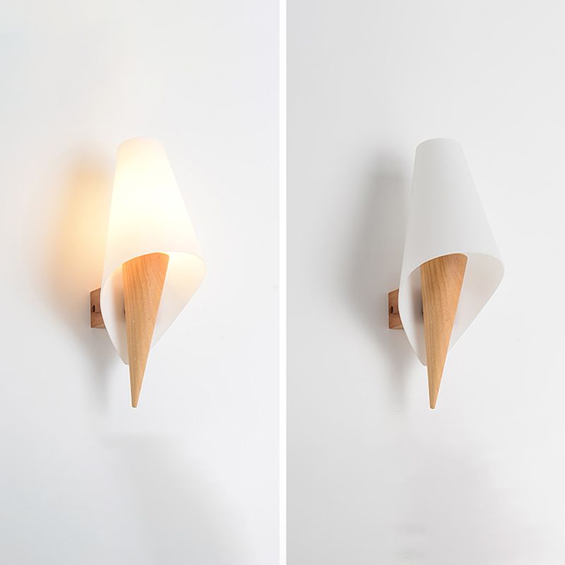 Lampada da parete moderna per parete geometrica 1 muro di vetro 1 luci di applique a parete leggera in bianco