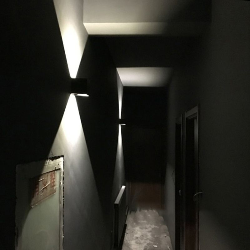 Modern Minimalist Style Square Wall Mounted Light Fixture Metal 2 Lights Wall Lights