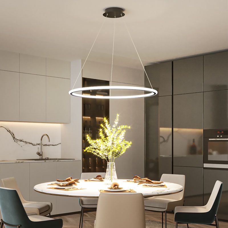 Luce di lusso moderno moderno moderno semplice a led lampadario a led lampadario per sala da pranzo
