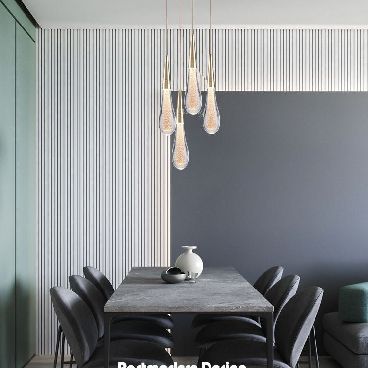 Lampe suspendue à LED en or dans le pendentif en pharmacie de style artistique moderne pour les espaces intérieurs