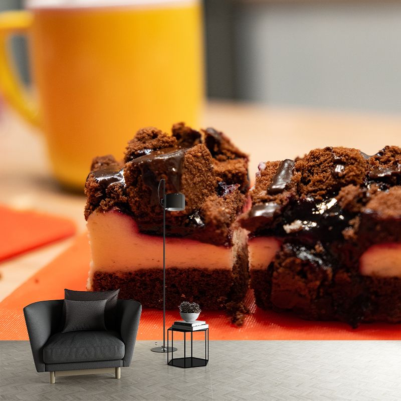 Sweet Cake Wall Covering for Cake Shop Moisture Resistant, Custom Size Available