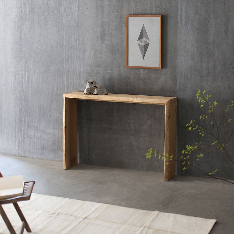 12 Inch Wide Accent Table Mid-Century Modern Rectangle Console Table