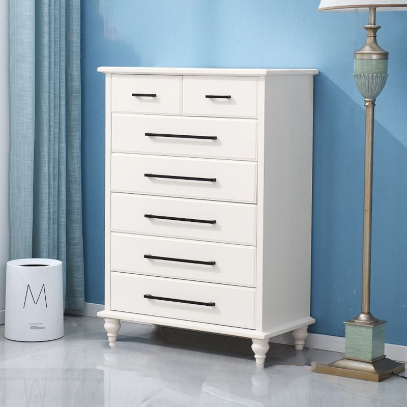 5 / 7 / 8 Drawers White Wooden Storage Chest Modern Style Storage Chest Dresser