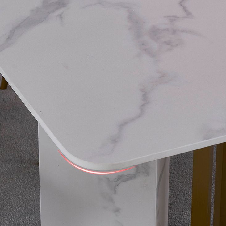 Muebles de piedra de mesa de comedor de rectángulo de lujo tradicional para el comedor
