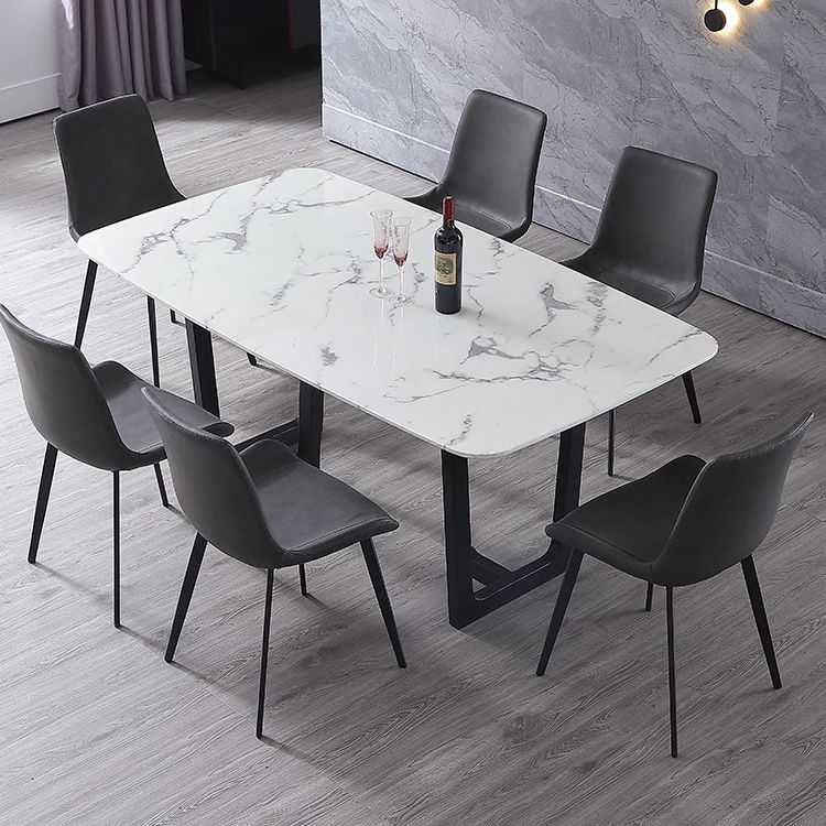 Silla auxiliar de cuero para el hogar contemporánea, acabado mate, sillas de comedor Parsons