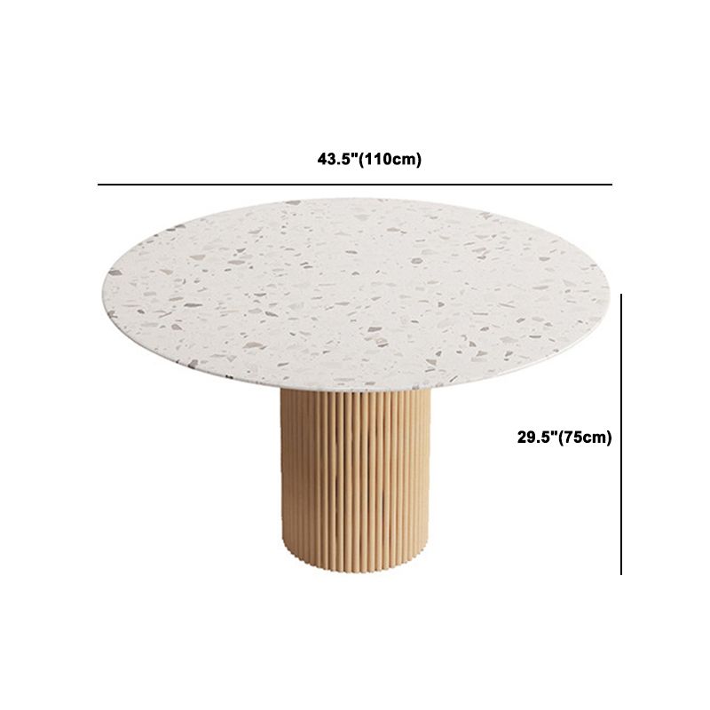 Contemporary Sintered Stone Dining Table Set Round 1/4/5/7 Pieces Dining Set for Home Use
