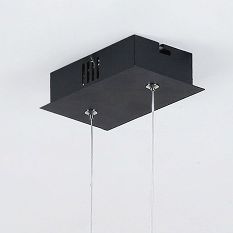 Simple Curved Island Light Fixture Metal Dining Room LED Island Pendant Light