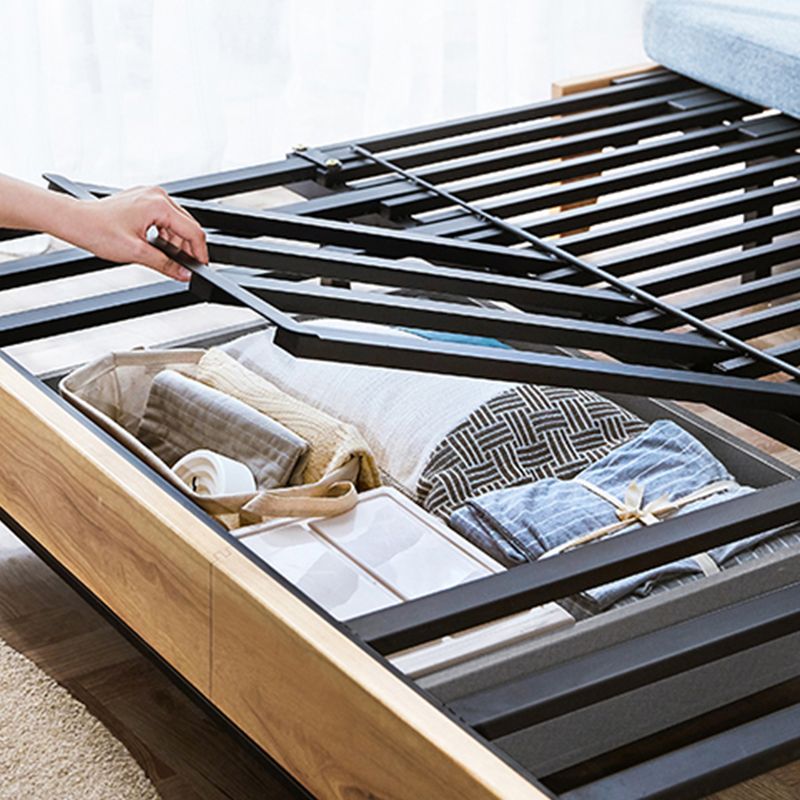 Faux leather Sofa Bed with Pillow Back Convertible Sofa with Magazine Storage