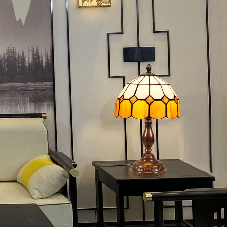 1 lampes de table de nuit géométrique légère