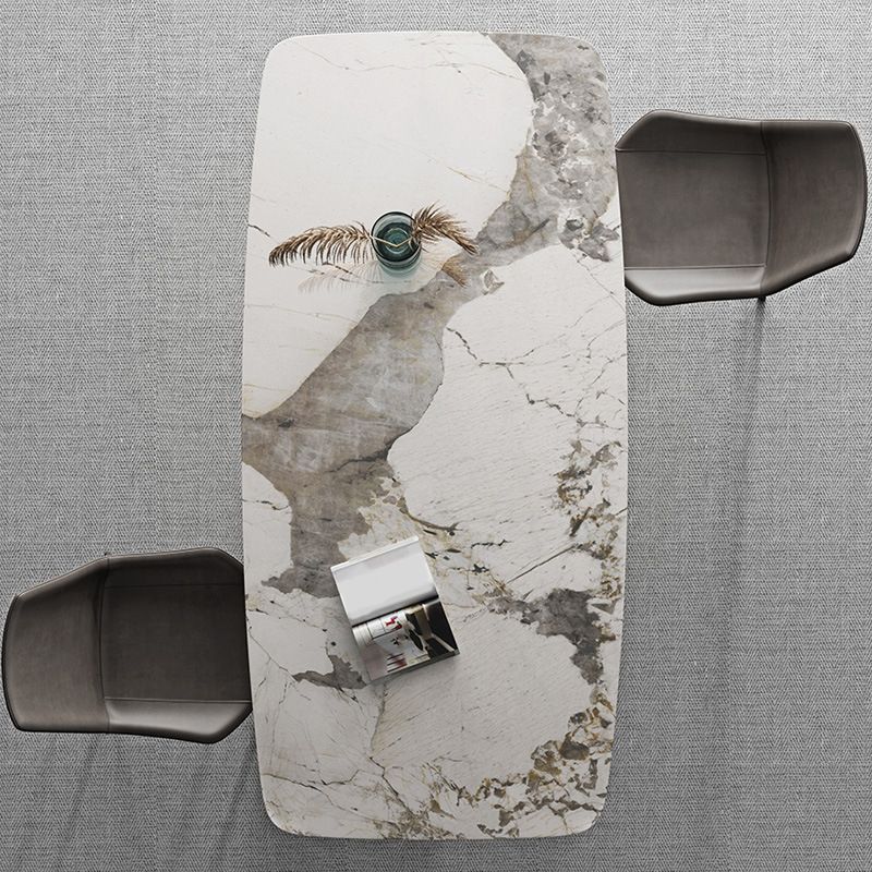 Glam Dinette Set for Dining Room 1/2/3/7 Pieces Glossy White Dining Table Set