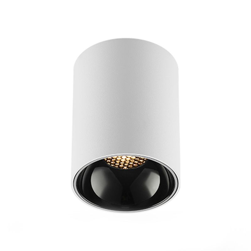 Plafonnier LED en aluminium de forme cylindrique, simplicité moderne, montage encastré pour couloir