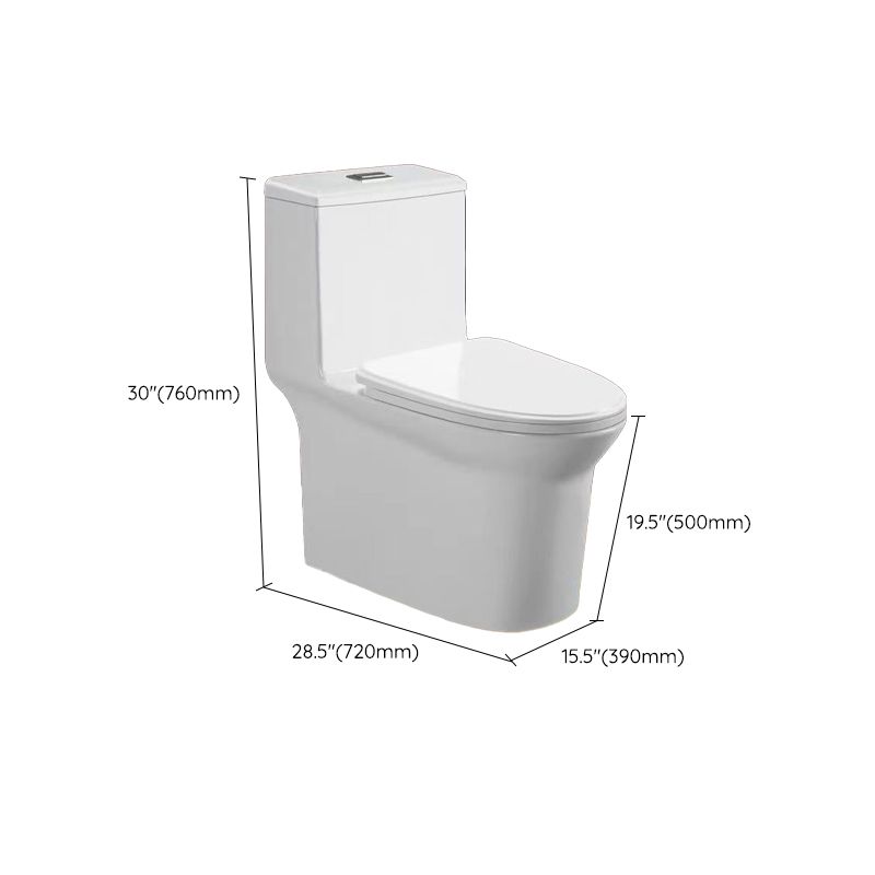 Modern One Piece Toilet Floor Mounted White Toilet Bowl with Seat for Washroom