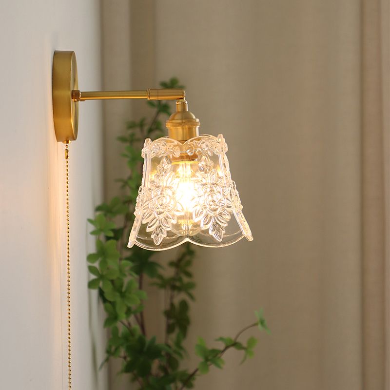 Lampada da parete geometrica in stile industriale vetro 1 a parete leggera illuminata