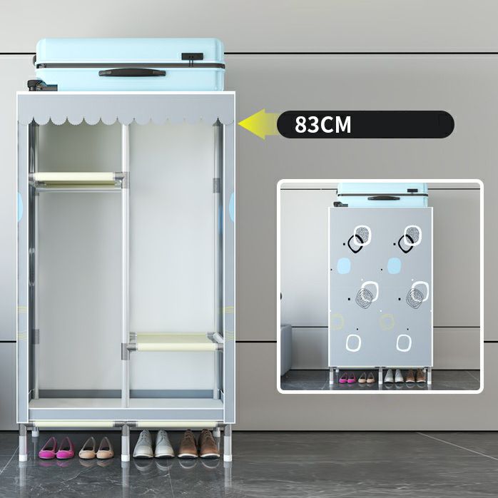 Hinged Steel Wardrobe Armoire Contemporary Wardrobe Closet with Legs