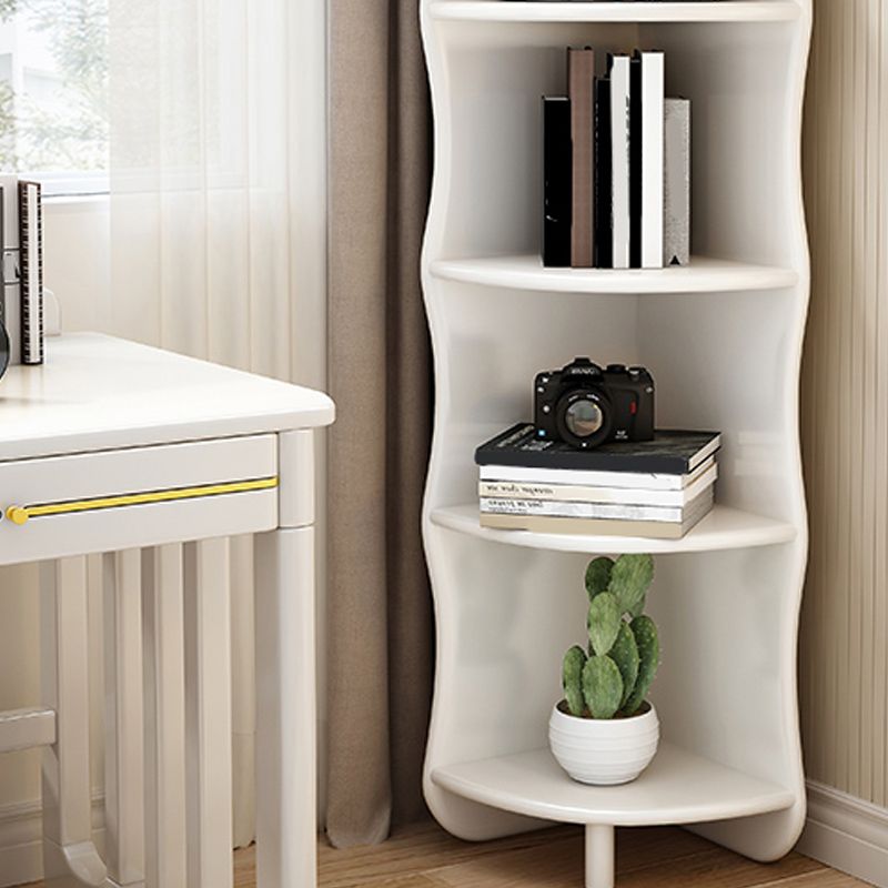 5 Tier Solid Wood Accent Chest 63" Tall Triangle Corner Storage Chest