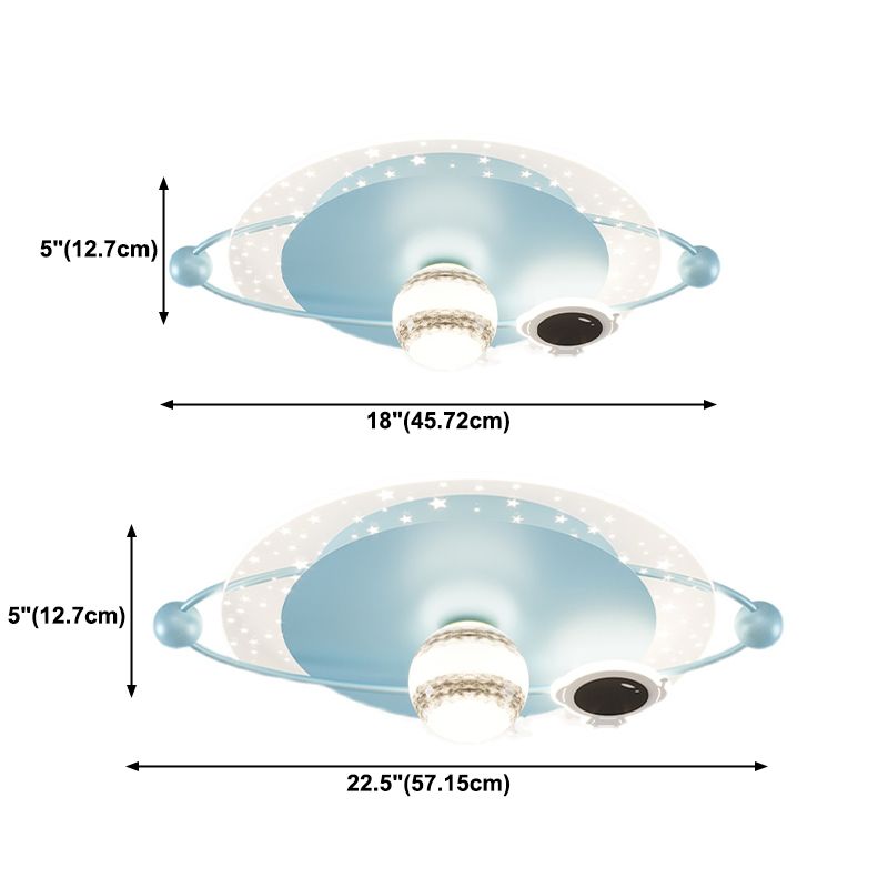 Luz de techo LED de forma redonda Cartoon Dedoming Techo de dormitorio infantil Luz montada