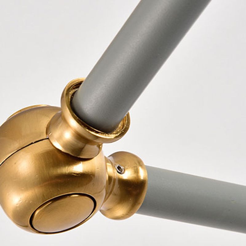 Nordic Metal Wall Light Conical Shade 2 Lights Adjustable Wall Sconce for Living Room